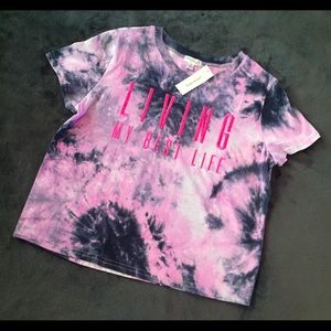 Living My Best Life Crop Tee